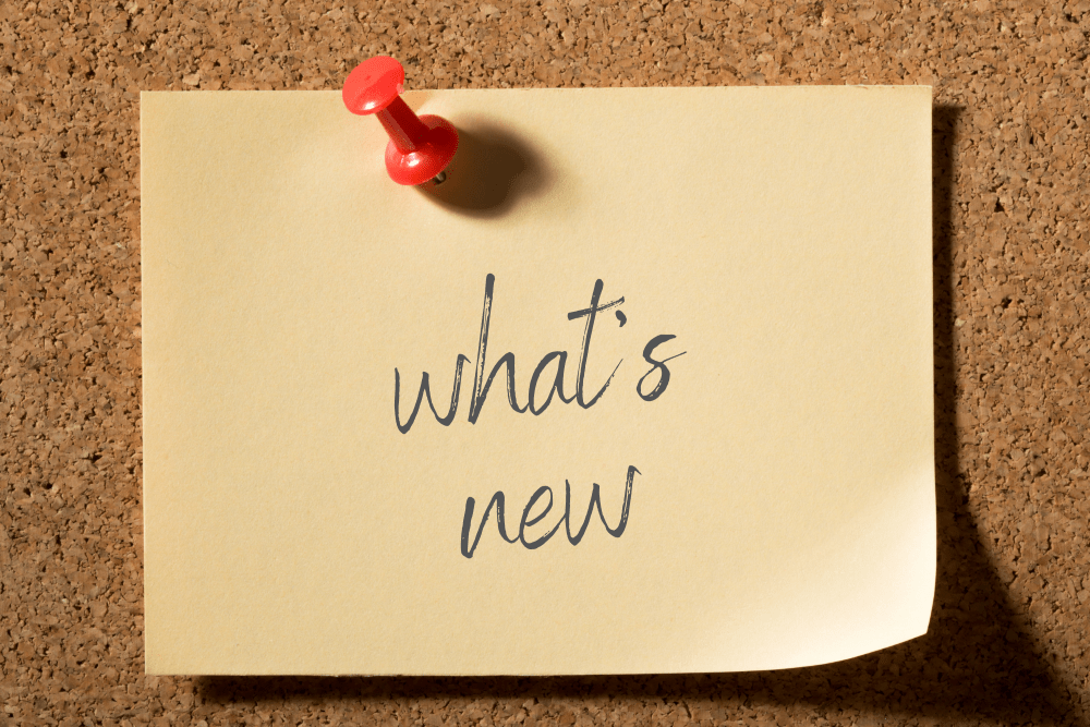 What's new note using note on a cork board by DAPA Images | Canva Pro