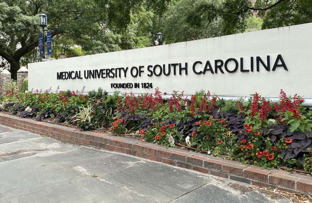 The sign in front of MUSC reading "Medical University of South Carolina"
