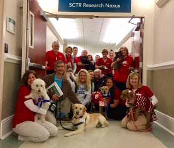 SCTR's Research Nexus throws Valentine's Brunch for pet therapy