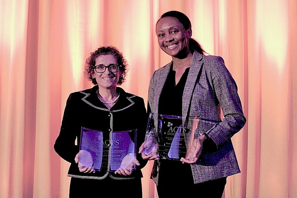 Dr. Carol Feghali-Bostwick (left) and Dr. ReJoyce Green received prestigious awards from the Association for Clinical and Translational Science at this year's Translational Science conference.