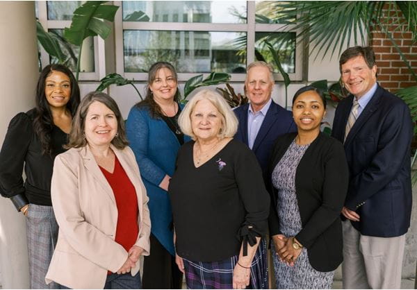 SCTR's Translational Research Community Advisory Board (back row from left: LaShandal Pettaway-Brown, Katie Gaul, Russell Cook, Robert Stevens; front row from left: Maya Pack, Terri Jowers, Darian Taylor)