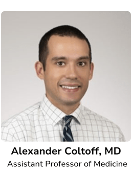 Alexander Coltoff, MD,  Assistant Professor of Medicine, MUSC